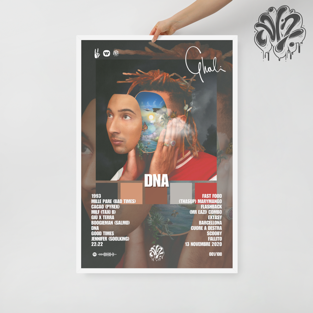dna di ghali - Poster in A3 con cornice pronto da appendere