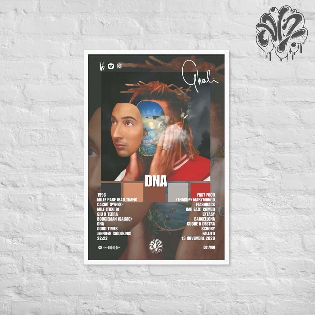 dna di ghali - Poster in A3 con cornice pronto da appendere