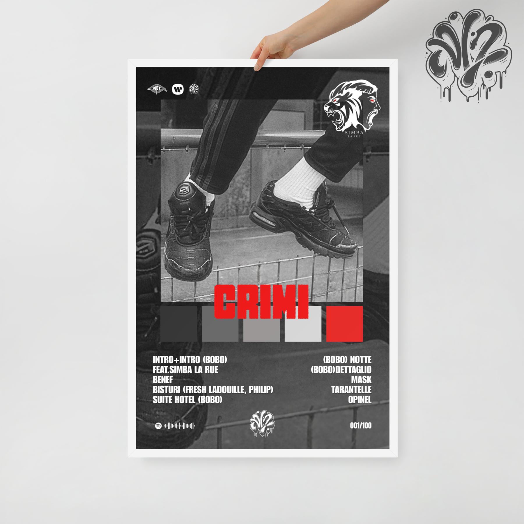 crimi di simba la rue - Poster in A3 con cornice pronto da appendere