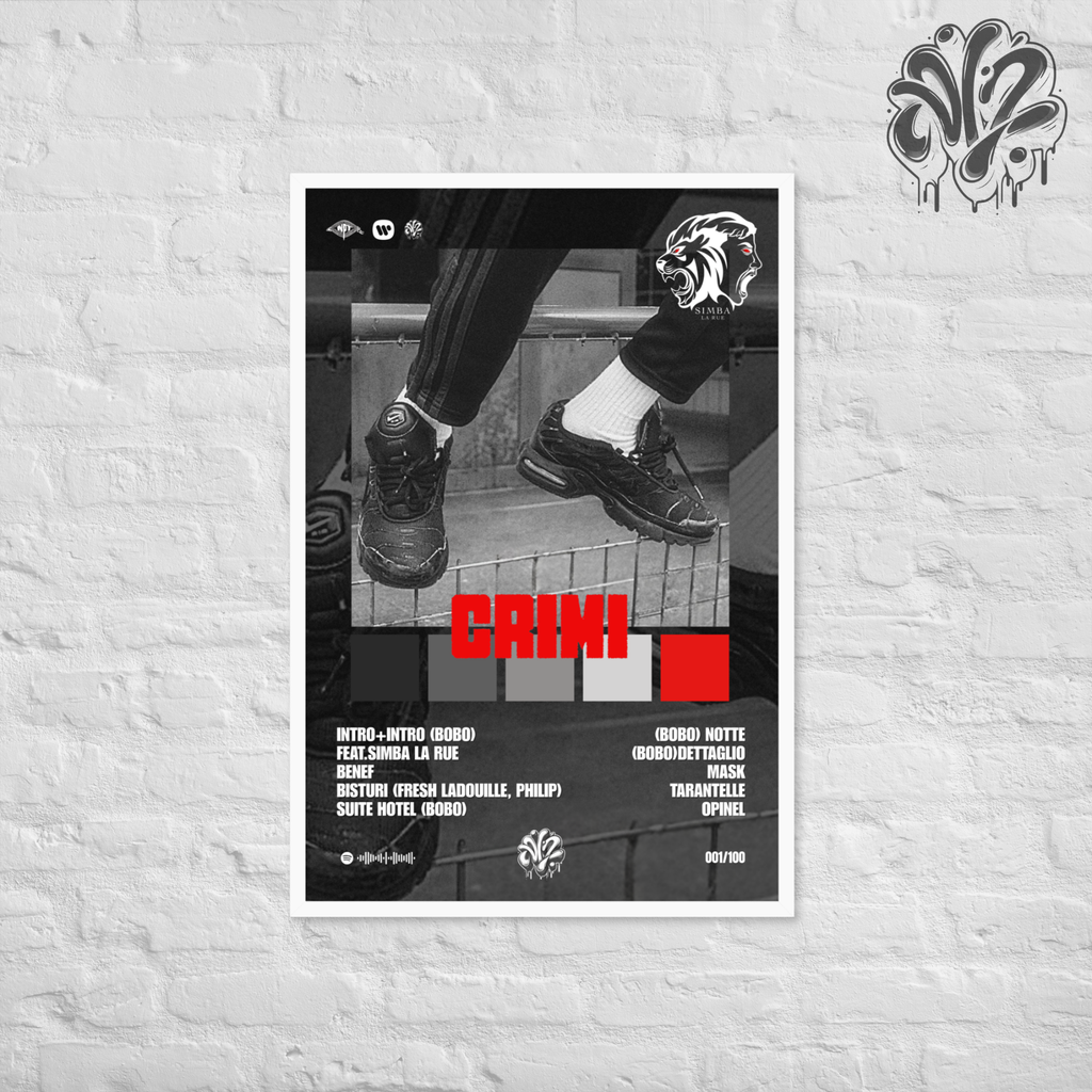 crimi di simba la rue - Poster in A3 con cornice pronto da appendere