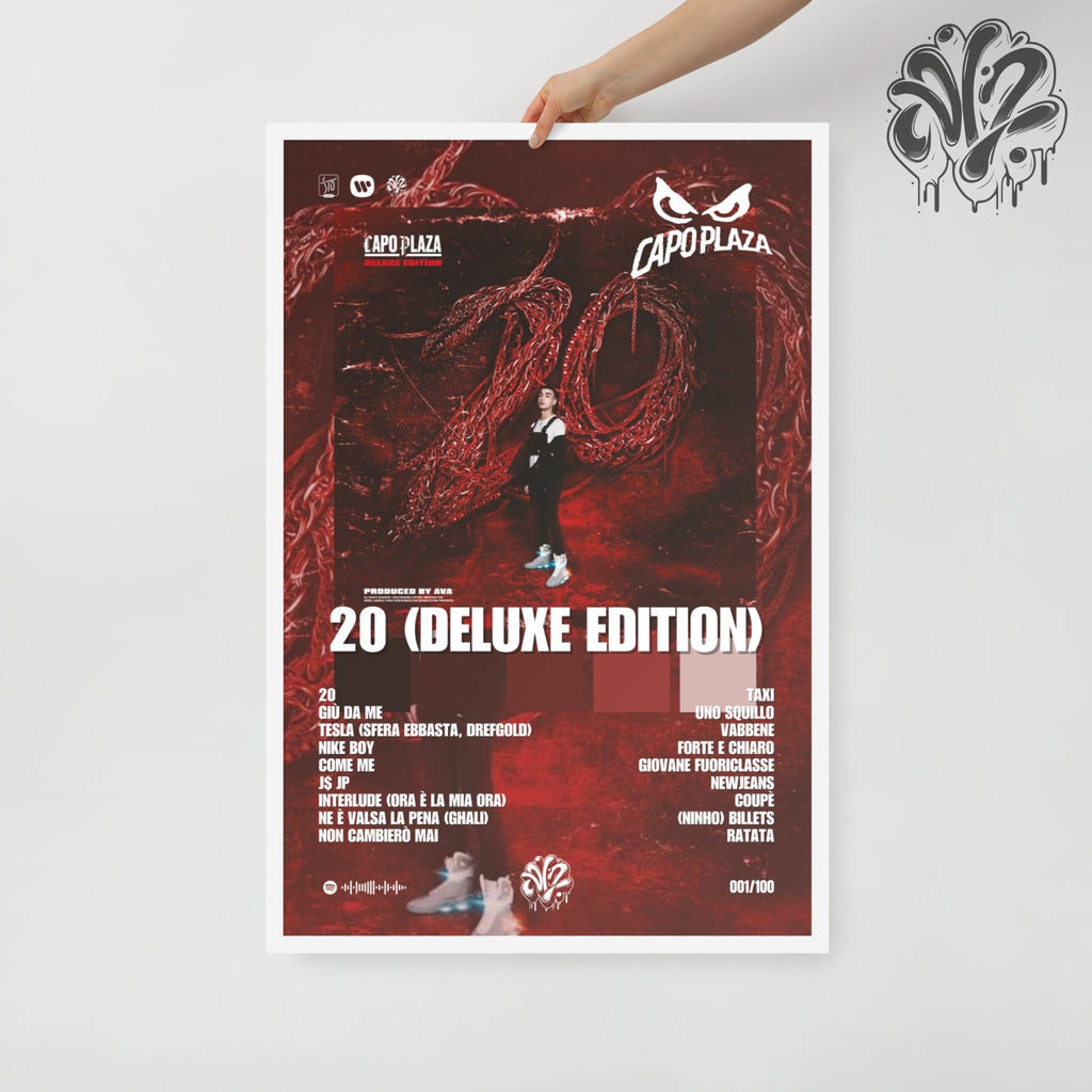 20 di Capo Plaza - Poster in A3 con cornice pronto da appendere