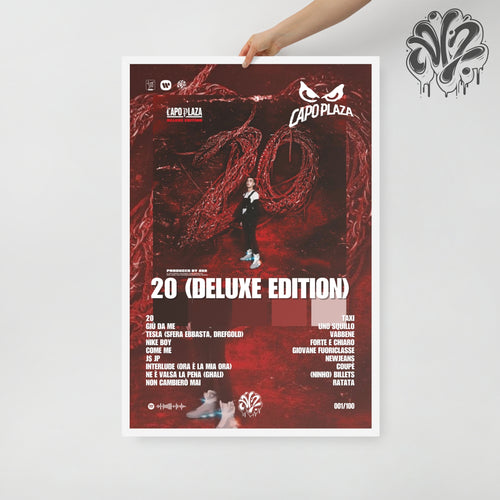 20 di Capo Plaza - Poster in A3 con cornice pronto da appendere