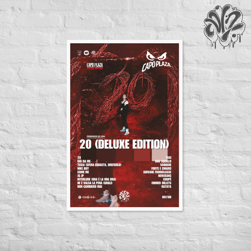 20 di Capo Plaza - Poster in A3 con cornice pronto da appendere