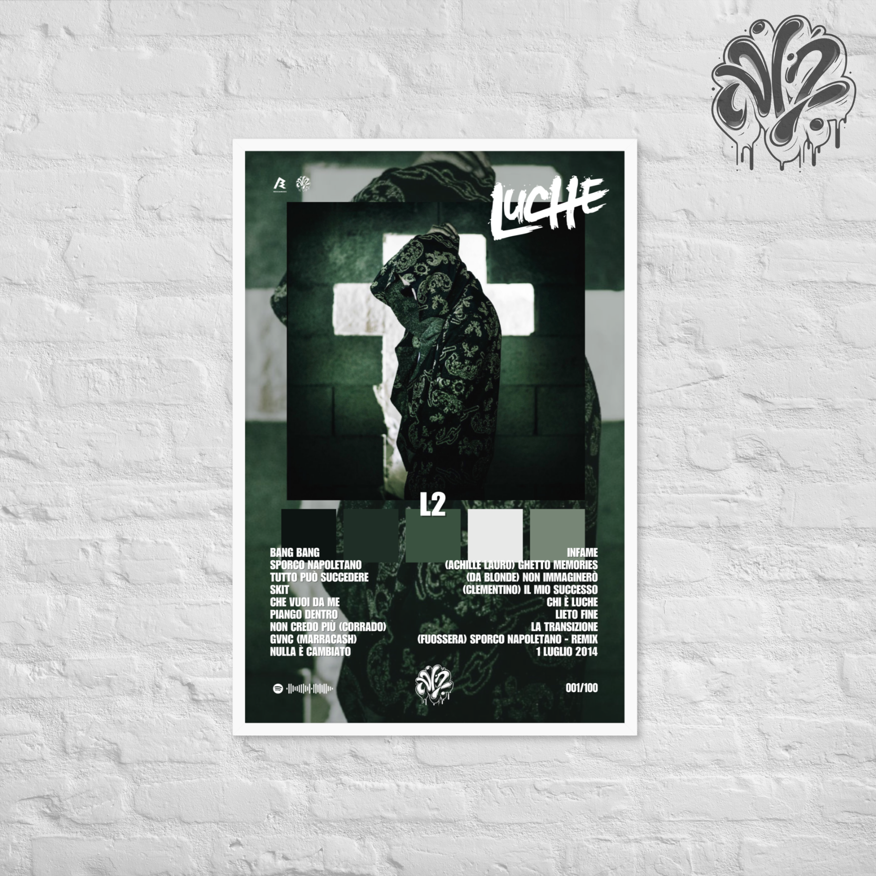 L2 di Luchè - Poster in A3 con cornice pronto da appendere