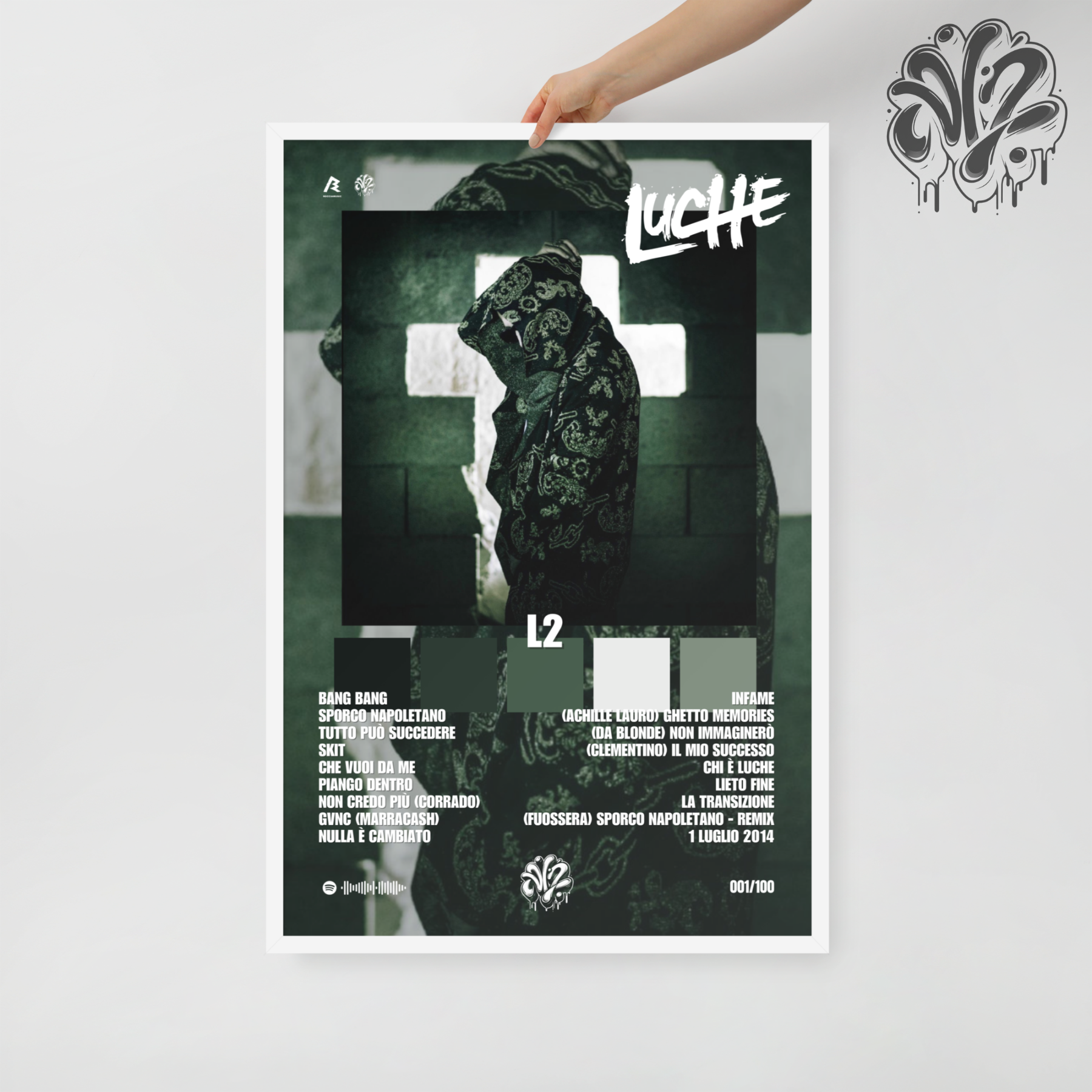 L2 di Luchè - Poster in A3 con cornice pronto da appendere