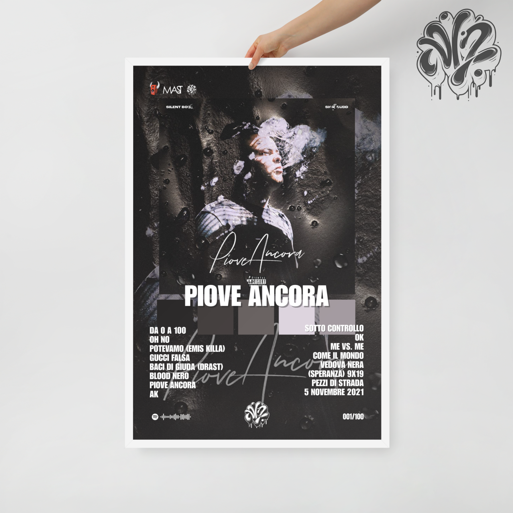 Piove Ancora di Silent Bob - Poster in A3 con cornice pronto da appendere