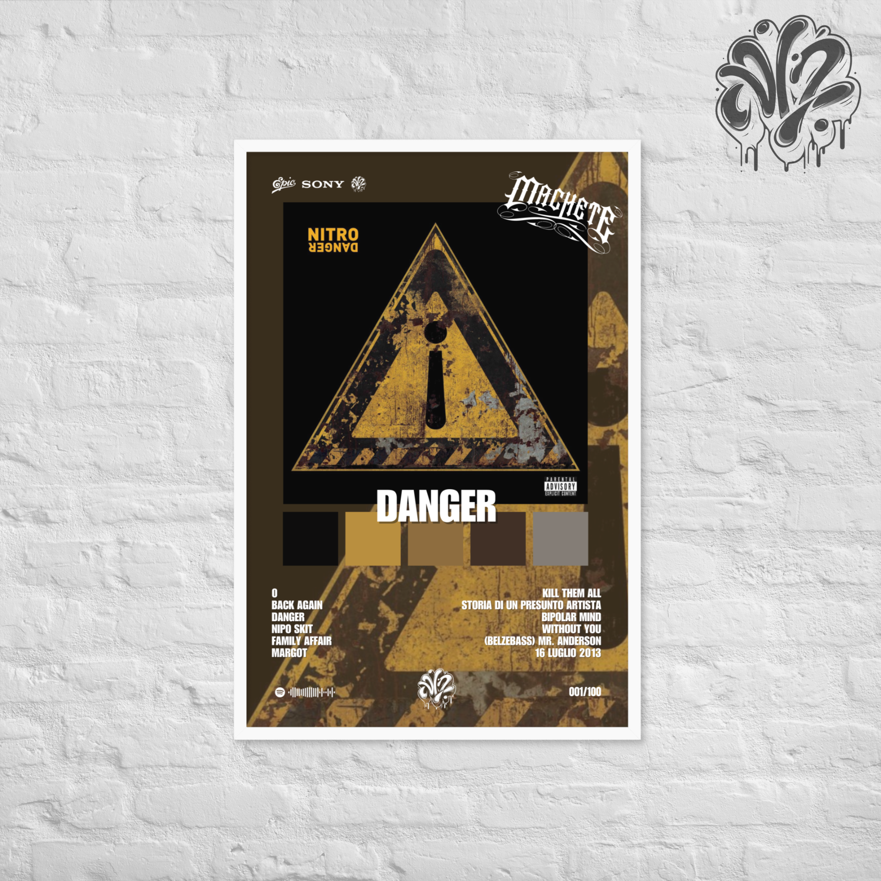 Danger di Nitro - Poster in A3 con cornice pronto da appendere