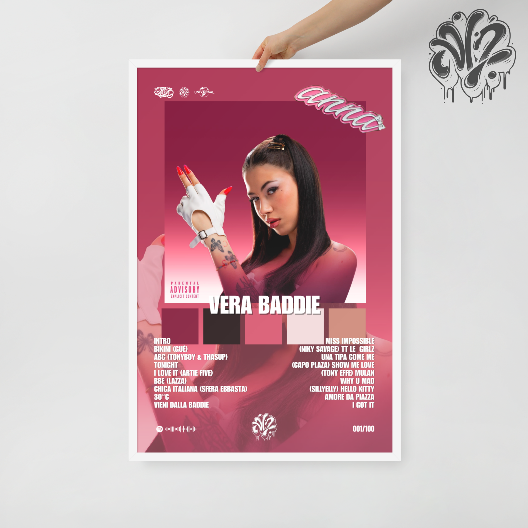 Vera Baddie di Anna - Poster in A3 con cornice pronto da appendere