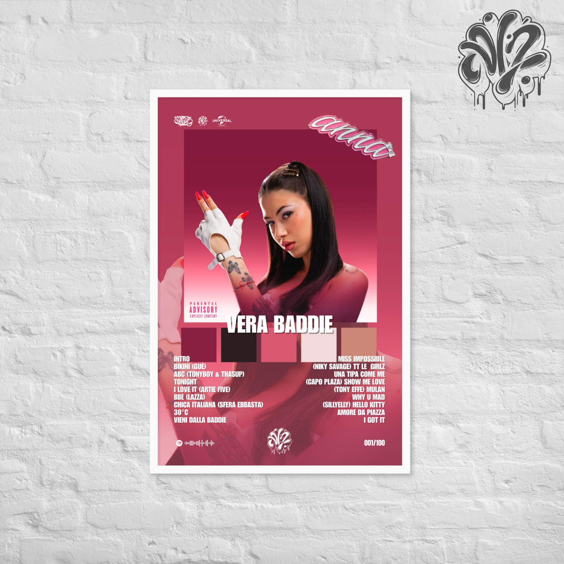 Vera Baddie di Anna - Poster in A3 con cornice pronto da appendere