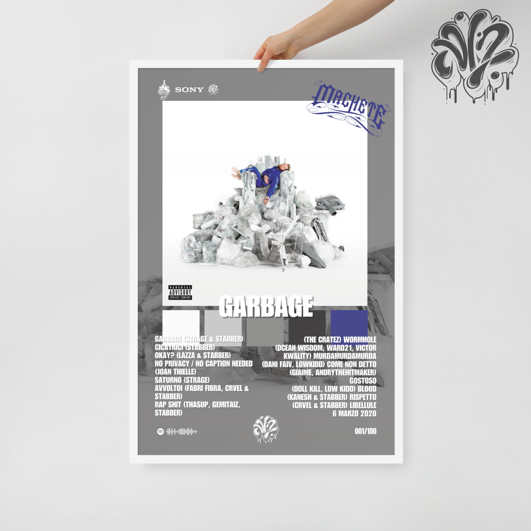 Garbage di Nitro - Poster in A3 con cornice pronto da appendere