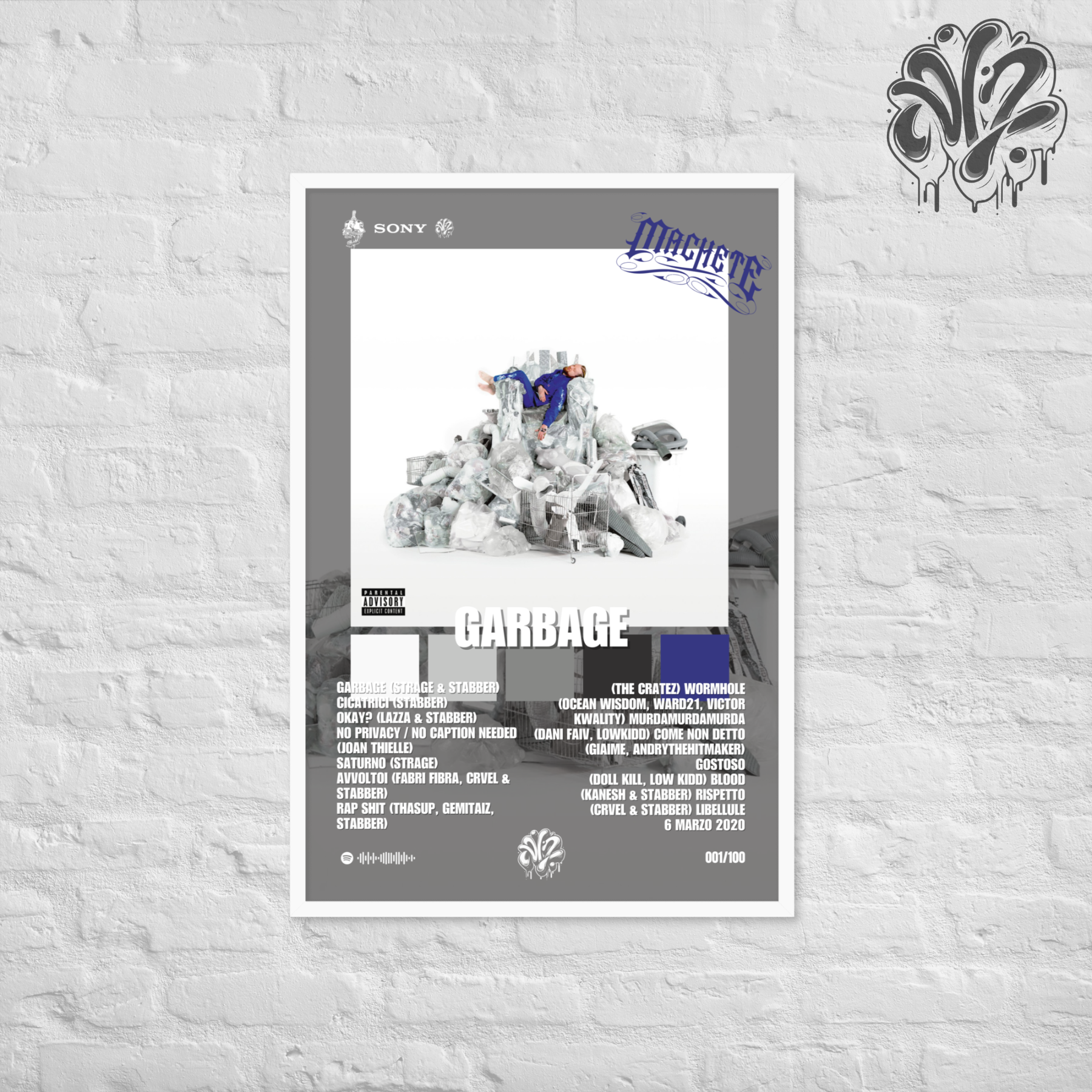 Garbage di Nitro - Poster in A3 con cornice pronto da appendere