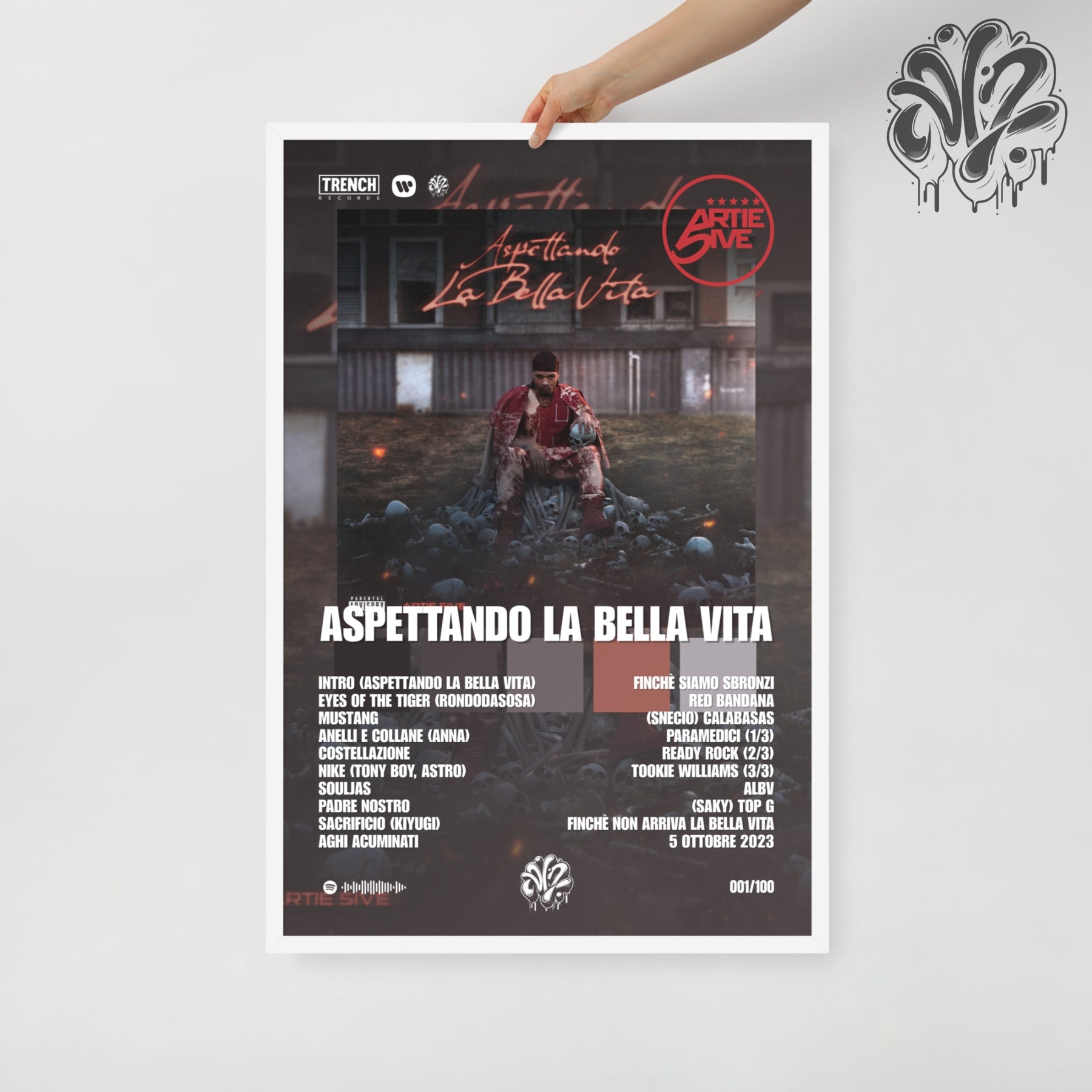 Aspettando la bella vita di Artie Five - Poster in A3 con cornice pronto da appendere