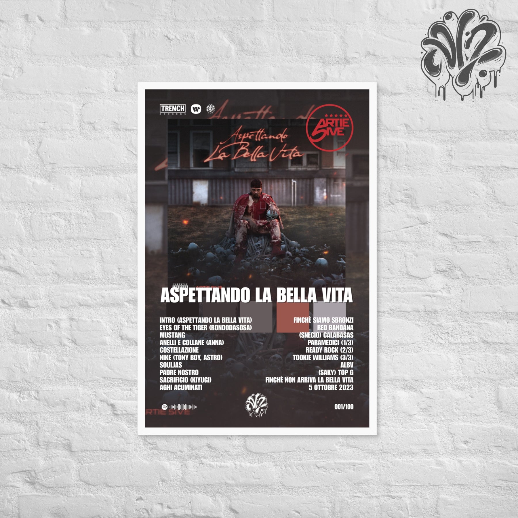 Aspettando la bella vita di Artie Five - Poster in A3 con cornice pronto da appendere