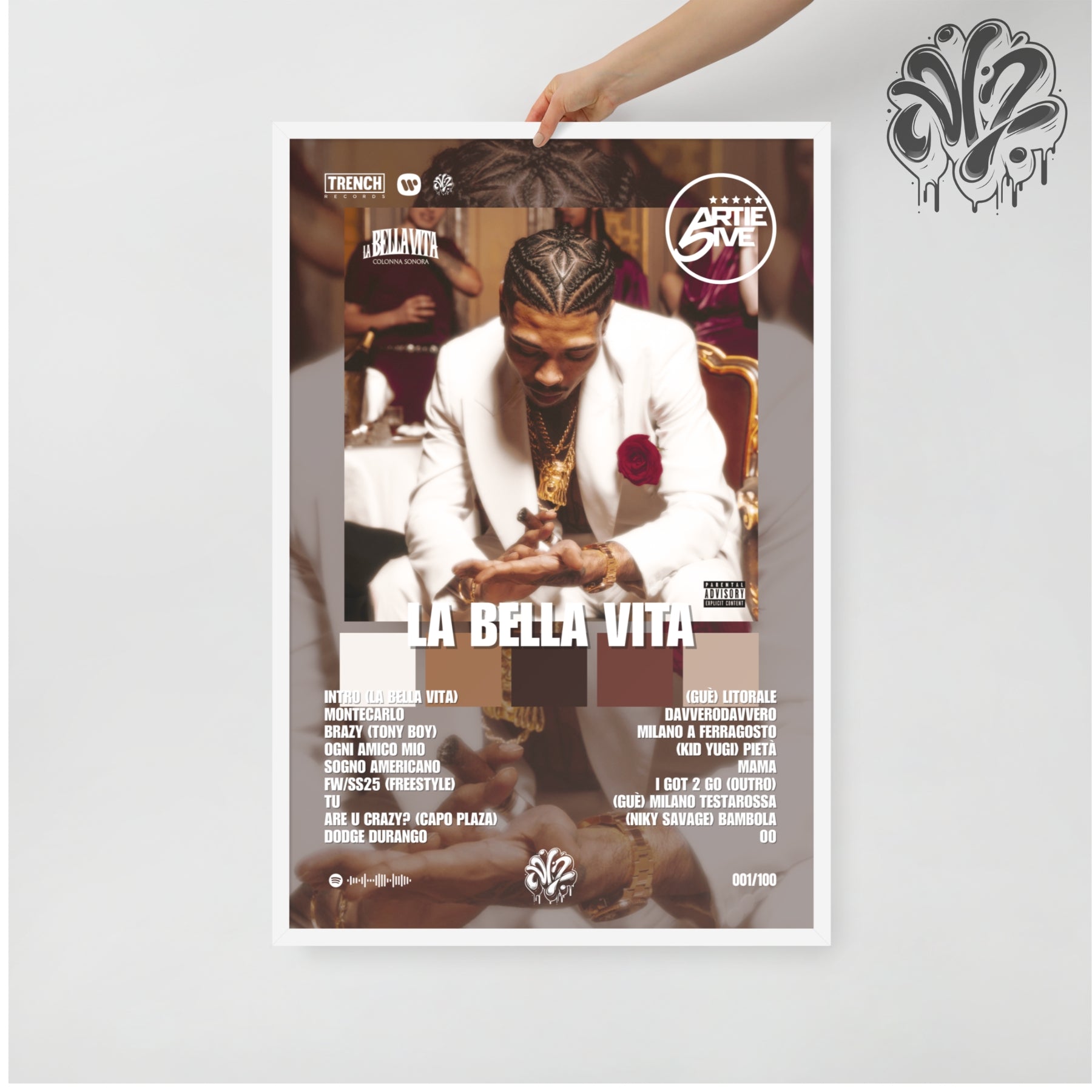 La bella vita di Artie Five - Poster in A3 con cornice pronto da appendere