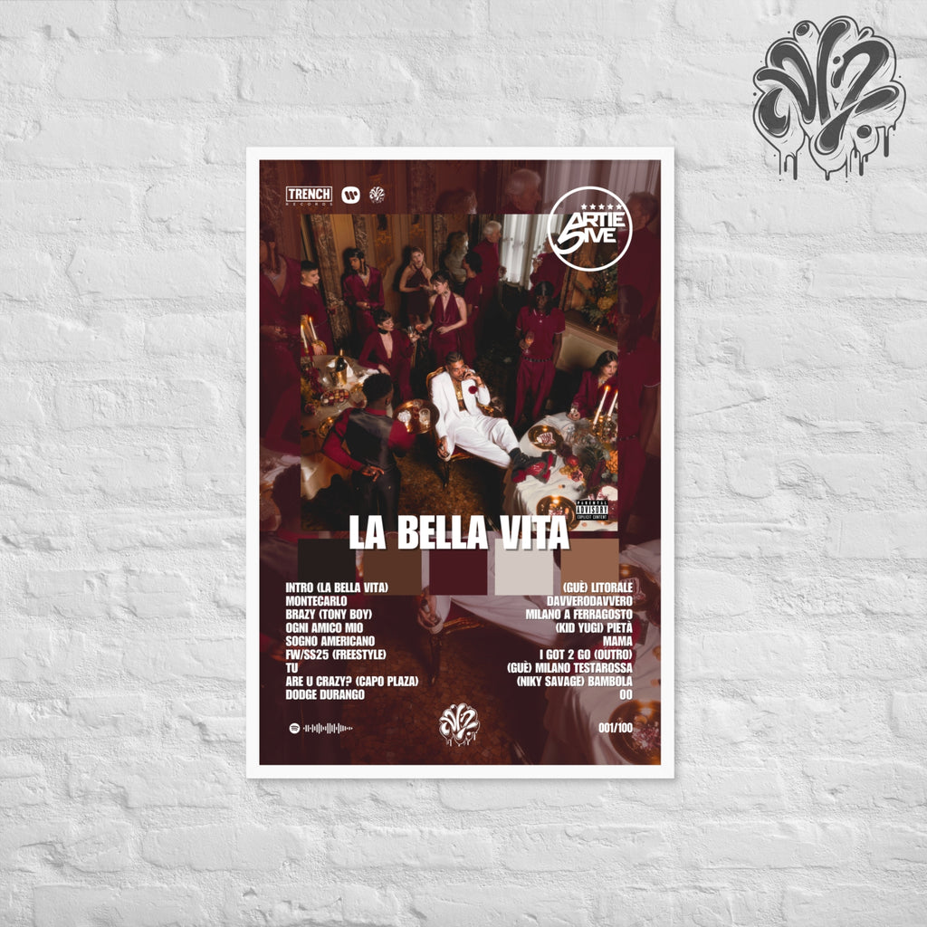 La bella vita di Artie Five - Poster in A3 con cornice pronto da appendere
