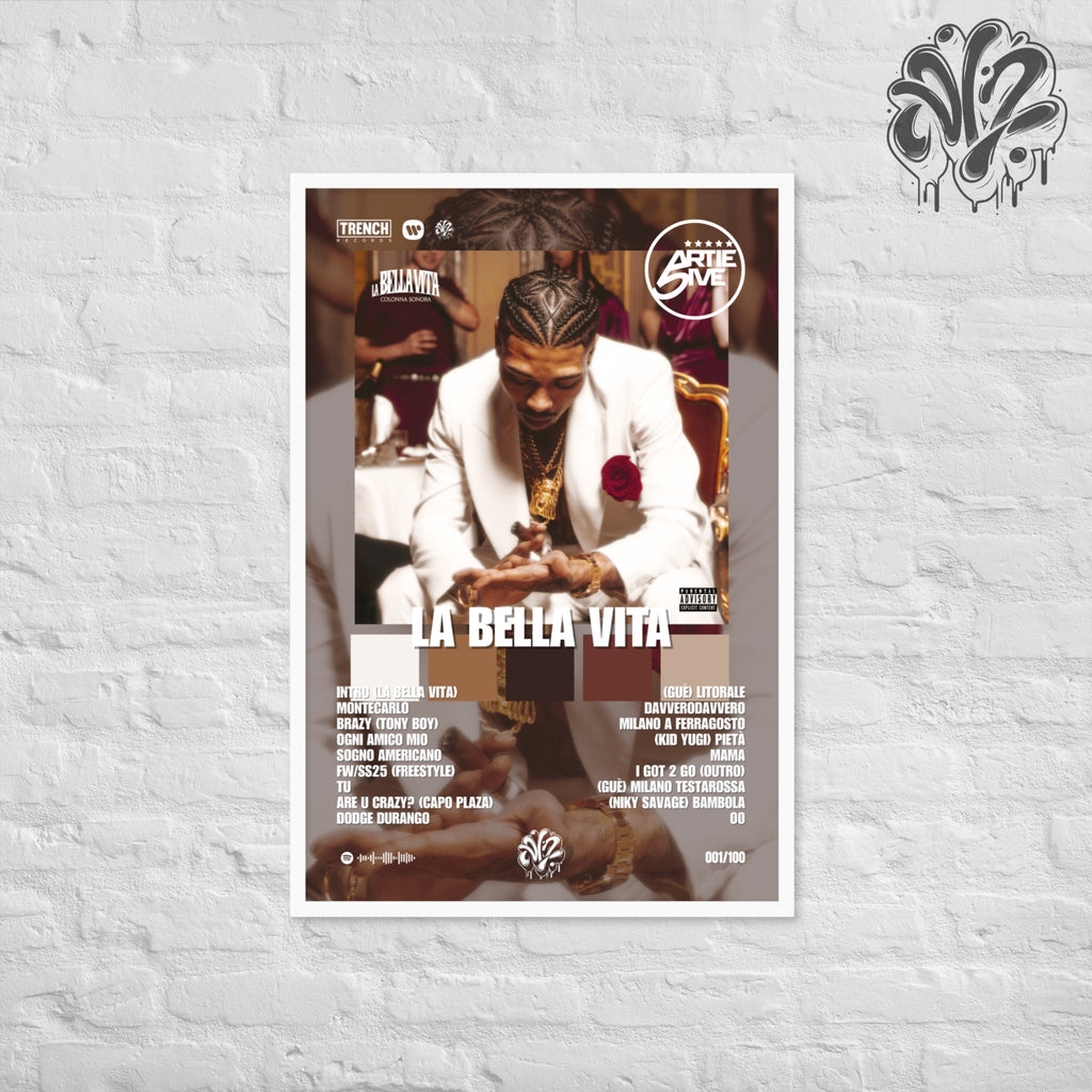 La bella vita di Artie Five - Poster in A3 con cornice pronto da appendere