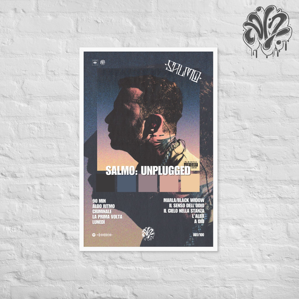Salmo: Unplugged di Salmo - Poster in A3 con cornice pronto da appendere