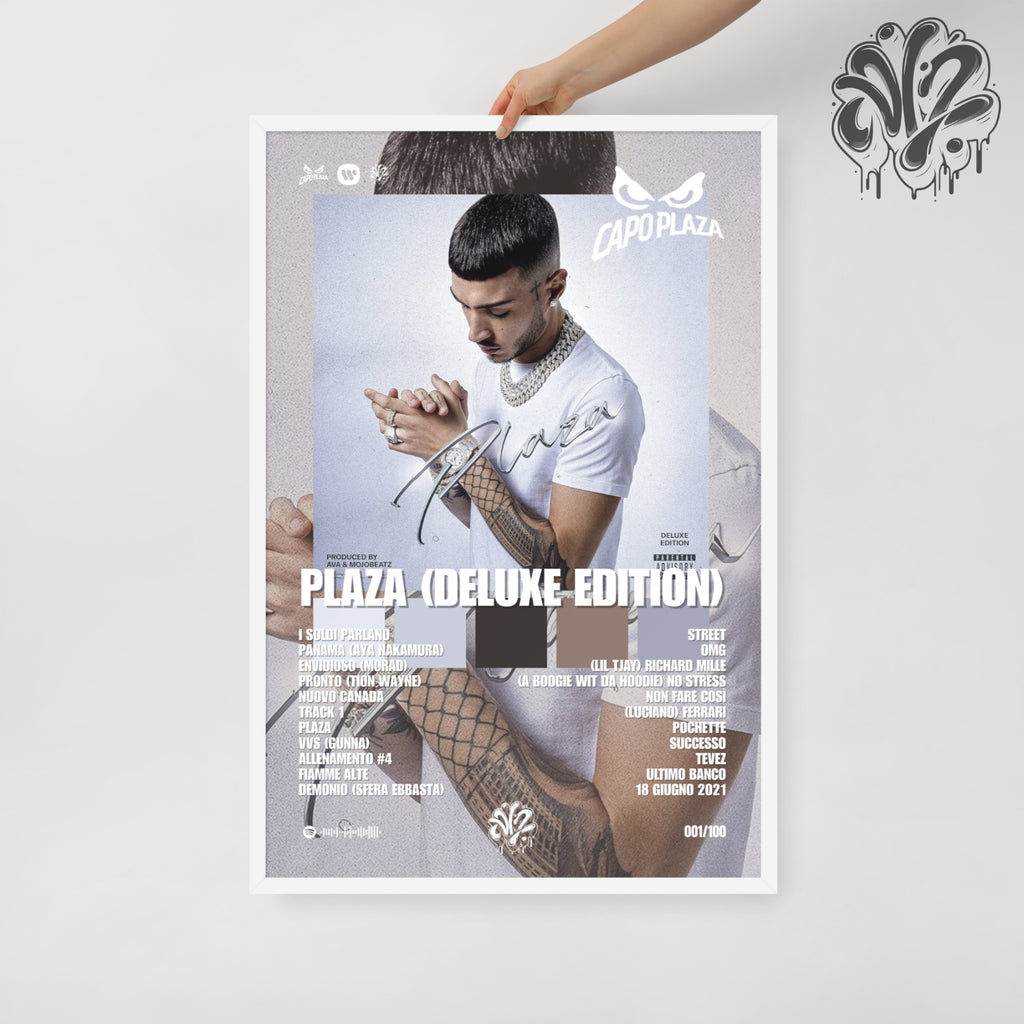 Plaza (deluxe edition) di Capo Plaza - Poster in A3 con cornice pronto da appendere
