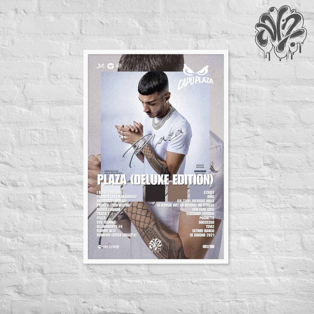 Plaza (deluxe edition) di Capo Plaza - Poster in A3 con cornice pronto da appendere