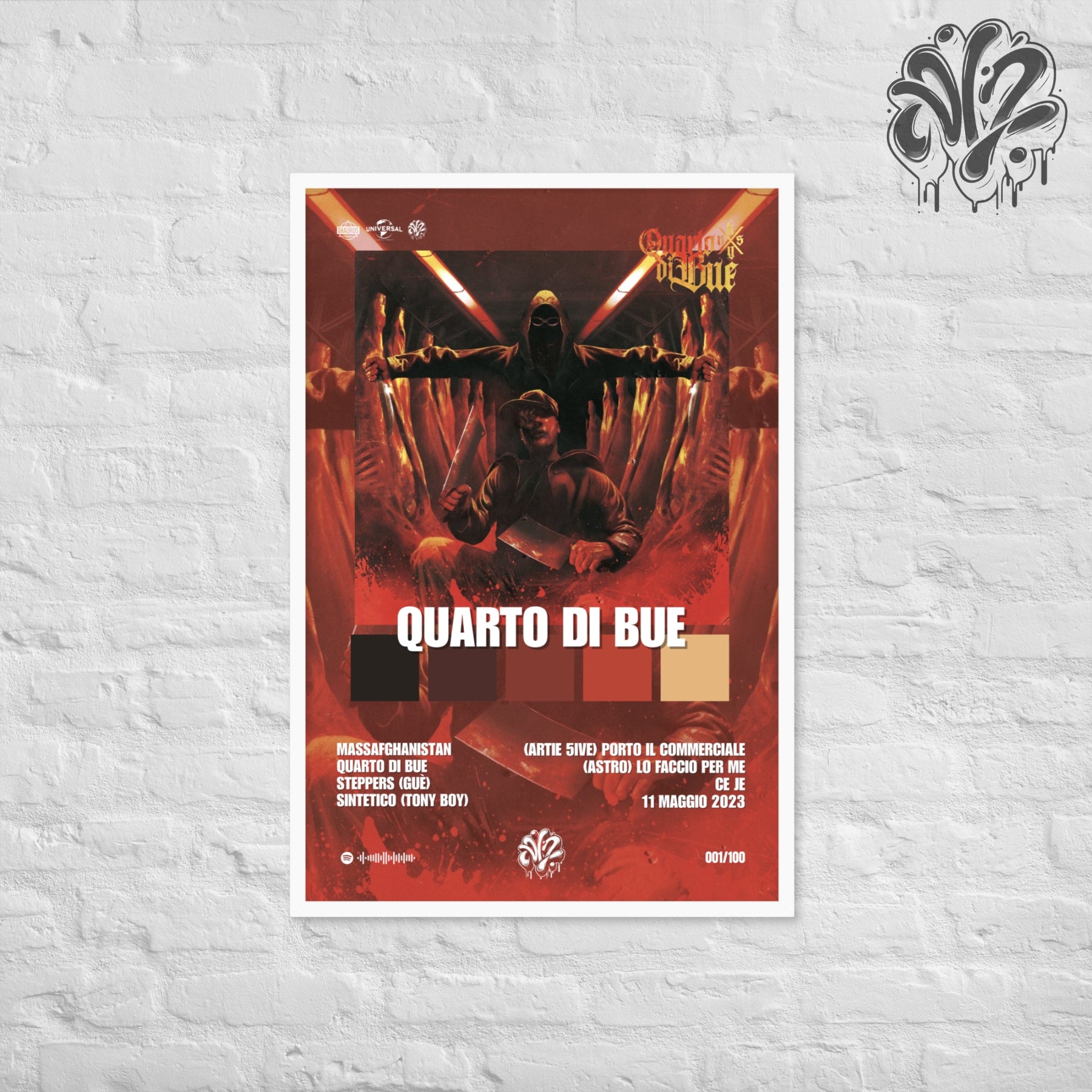 Quarto di bue di Kidyugi - Poster in A3 con cornice pronto da appendere