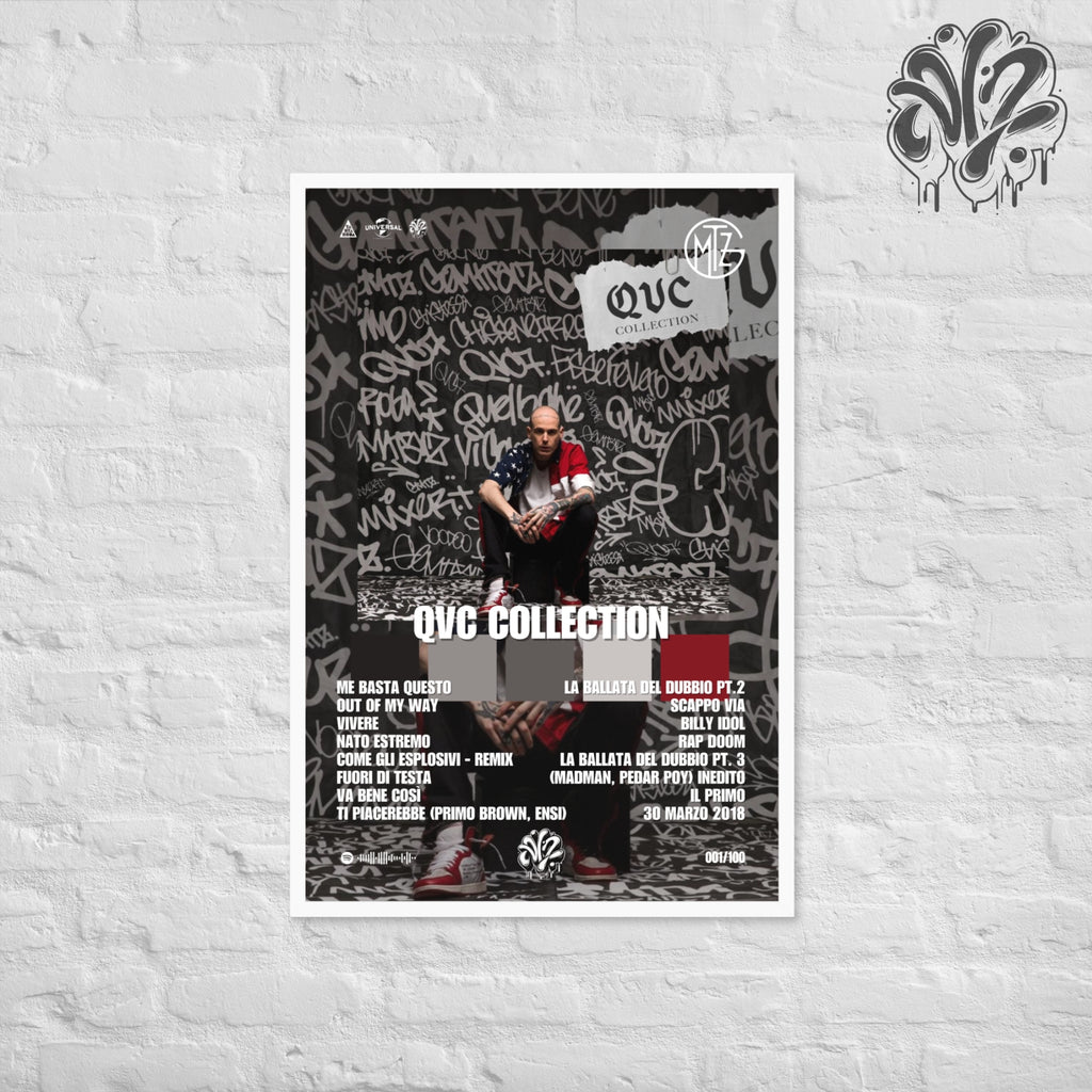 QVC Collection di Gemitaiz- Poster in A3 con cornice pronto da appendere