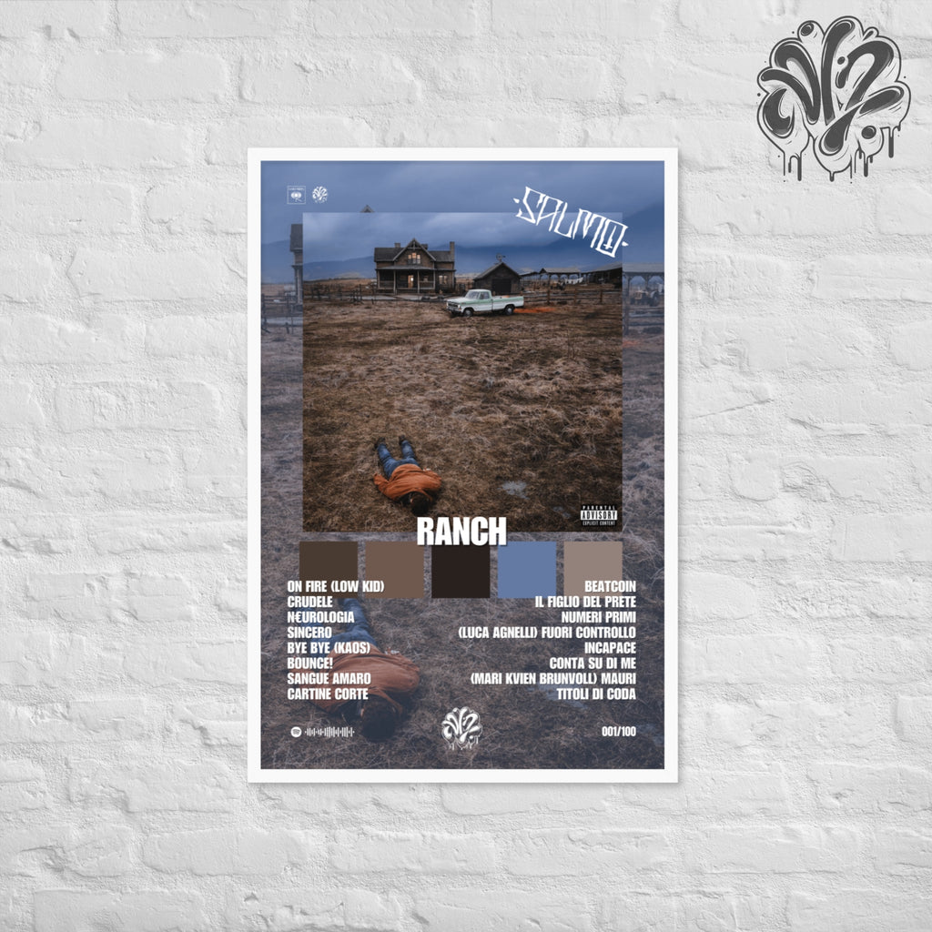 Ranch di Salmo - Poster in A3 con cornice pronto da appendere